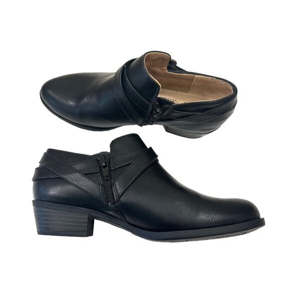 LifeStride Velocity 2.0 Adley Women Black Faux Leather Ankle Booties SZ 6.5M - Picture 7 of 13